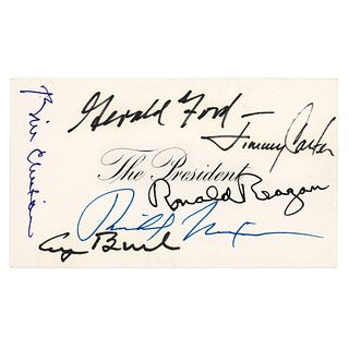 Six Presidents Signed Card