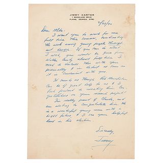 Jimmy Carter Early Autograph Letter Signed (February 1970)