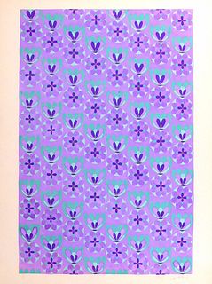 Chelsea L.: Flower Pattern in Purple and Green