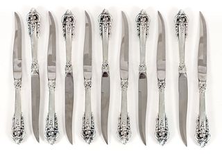 Set of 11 Wallace Sterling Silver Handled Steak Knives