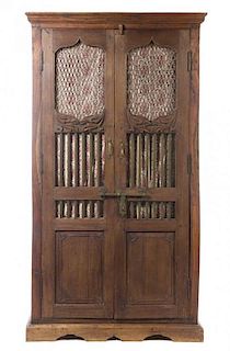 A Provincial Style Oak Armoire, Height 86 x width 47 1/4 x depth 25 inches.