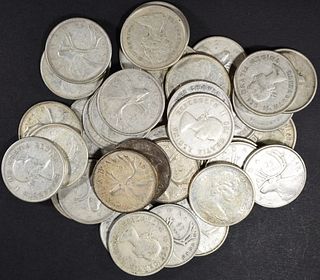 (40) 80%  SILVER CANADIAN QUARTERS