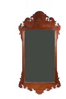LARGE AMERICAN CHIPPENDALE LOOKING GLASS