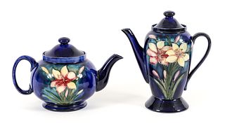 Moorcroft Lily Coffee Pot and Teapot 