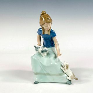 Girl with Puppies - Nao by Lladro Porcelain Figurine