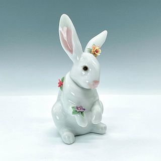 Sitting Bunny With Flowers 1006100 - Lladro Porcelain Figurine