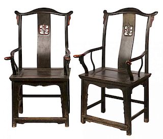 PAIR OF CHINESE ANCESTRAL THRONES
