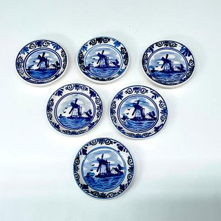 6pc Hand Painted Delfts Blue Child's Tea Set Plates