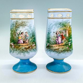 Vintage Pair of Mantle Vases, In The Glade