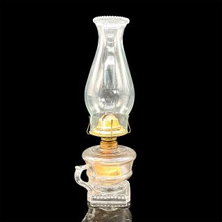Clear Bubble Glass Oil Lamp with Handle
