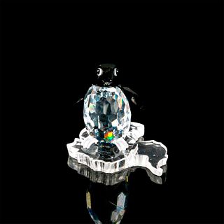 Swarovski Crystal Figure, Mini Penguin on Ice with Base