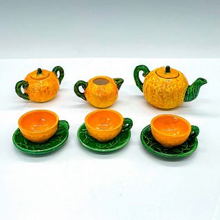 9pc Occupied Japan Orange Shaped Children's Tea Set