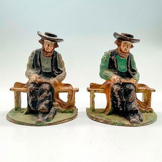Pair of Cast Iron Amish Farmers Bookends