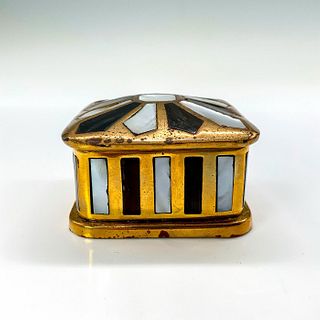 Treasure Box, Black and White Gold Plated Box