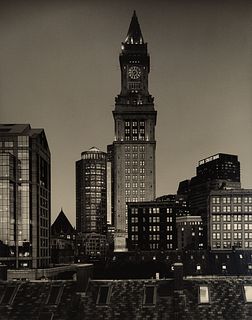 Tom Baril (Am. b. 1952), "Customs House" 2001, Gelatin silver print, laid to paper
