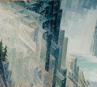 Carroll Thayer Berry (Am. 1886-1978), Headland, Oil on canvas, framed