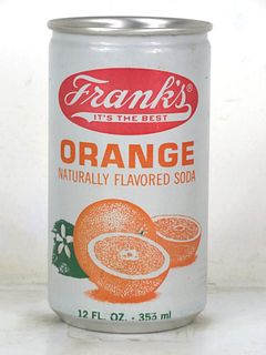 1978 Frank&#39;s Orange Soda 12oz Can Philadelphia