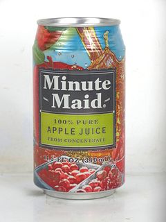 1992 Minute Maid Apple Juice 12oz Can Coca Cola