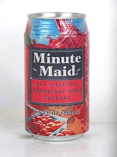 1992 Minute Maid Cranberry Apple Cocktail 12oz Can Coca Cola
