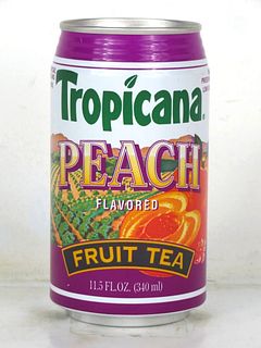 1985 Tropicana Peach Fruit Tea 12oz Can Bradenton Florida