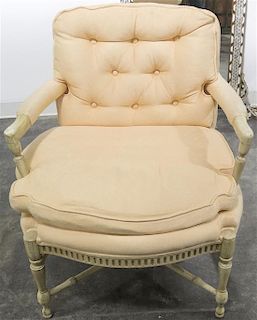 An American Painted Armchair, Baker, Height 32 inches.