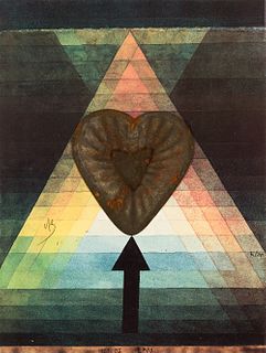 Varujan Boghosian (Am. 1926-2020), Eros Heart, Mixed media construction, framed under glass