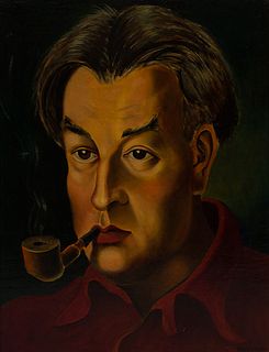 Murray Hantman (Am. 1904-1999), Self Portrait, 1933, Oil on canvas, framed