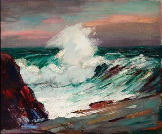 James Fitzgerald (Am. 1899-1971), Great Wave, Oil on canvas, framed