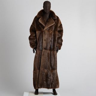 Fendi Alta Moda Castor Fur Overcoat