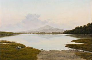 Simon Harling (Br. b. 1950), Evening, Muckish Mountain, Ireland, 1983, Oil on linen, framed