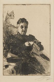 Anders Zorn "Mme Lamm II" Etching 1894