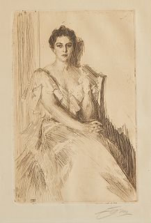 Anders Zorn "Mrs. Cleveland II" Etching 1899