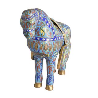 Chinese Cloisonne Horse Figurine