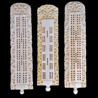 Three Chinese Dragon Relief Cribbage Boards