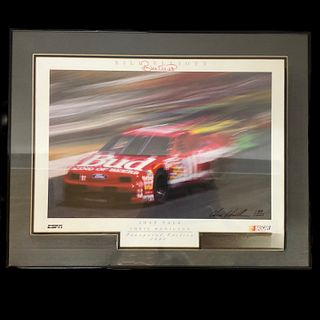 Signed Limited Edition Poster Bill Elliott by Chris Hamilton 1993 Signed and Numbered