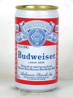 1978 Budweiser Lager Beer 12oz Undocumented Eco-Tab Saint Louis Missouri