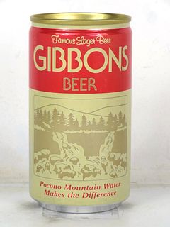1979 Gibbon's Beer 12oz Undocumented Ring Top Wilkes-Barre Pennsylvania