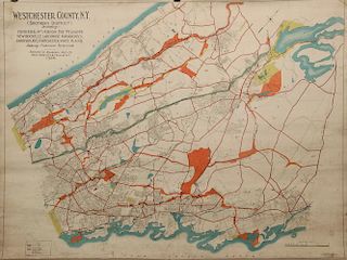 RARE WESTCHESTER COUNTY NEW YORK MAP