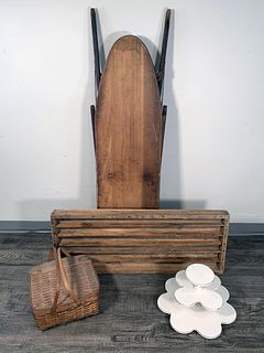 4 RUSTIC WOODEN ITEMS