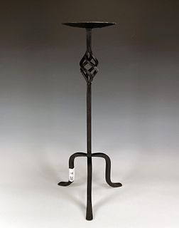 CAST IRON PILLAR CANDLE OR PLANT HOLDER