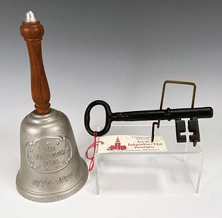 THE FREEDOM BELL BICENTENNIAL COLLECTIBLE & KEY TO INDEPENDENCE HALL