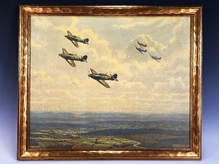 PRINT OF ROY NOCKOLDS SOME OF THE FEW WWII PLANES