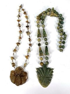 CARVED JADE NECKLACES JEWELRY 