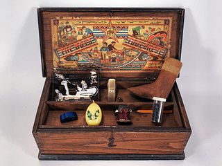 BOYS TOOLCHEST SMALL WOODEN BOX WITH TREASURES