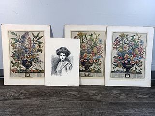 MONTH OF FLOWERS PRINTS AND GIBSON GIRL