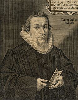 L. KILIAN (1579-1637), Portrait of the preacher Jonas Baters,  1623, Copper engraving