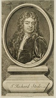 J. BERNIGEROTH (*1713), Portrait des Sir Richard Steele, Copper engraving