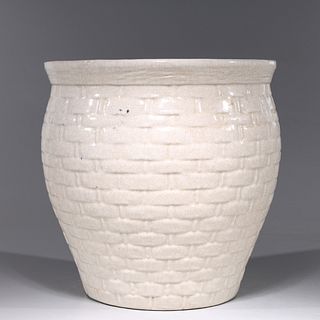 Large Chinese Crackle Glazed Porcelain Vessel
