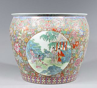 Large Chinese Famille Rose Planter Bowl