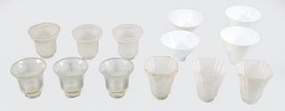 Group of Twenty Vintage Glass Lamp Shades